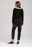 Spodnie dresowe z czarnego denimu Jeans Look 603 - 5