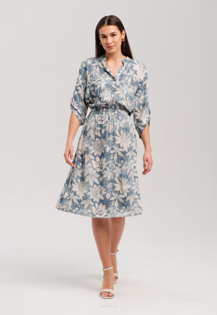 Sukienka damska szmizjerka Ivana Look 1414